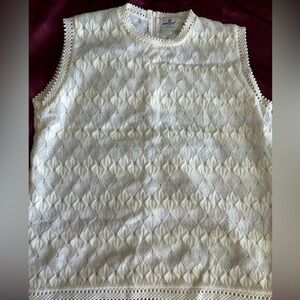 Sweetree Vintage Cream Sweater Sleeveless-